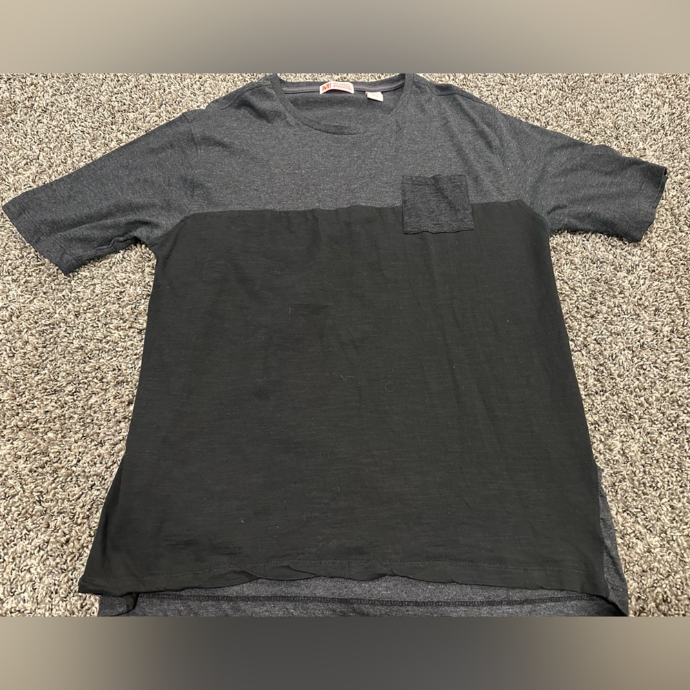 Michael Brandon Black and Gray Short Sleeve Tee